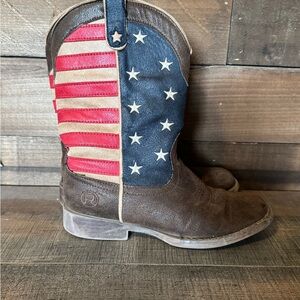 Roper Kids Boots Red Blue Brown